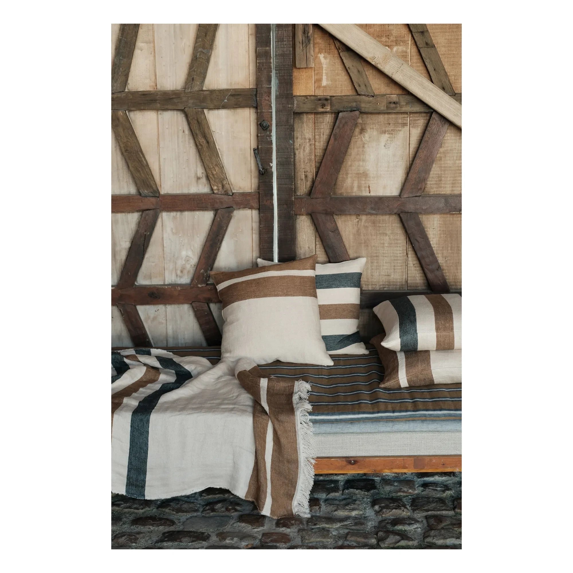Libeco - Railway Stripe Pillowcase | Ecru