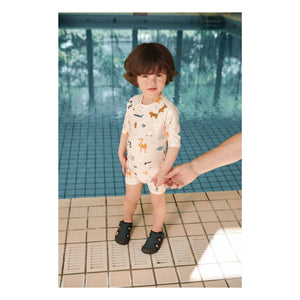 Liewood - Thor Animal UV Protection Swimsuit Recycled Fibers | Beige