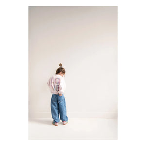 Jenest - Maxi organik pamuklu sweatshirt | Soluk Pembe