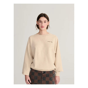 Bobo Choses - Hug Me organik pamuk sweatshirt | Bej