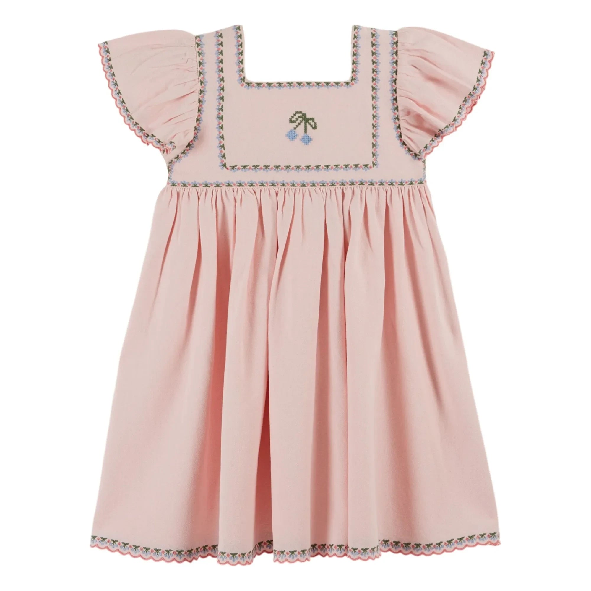 Emile et Ida - Embroidered Dress | Light Pink