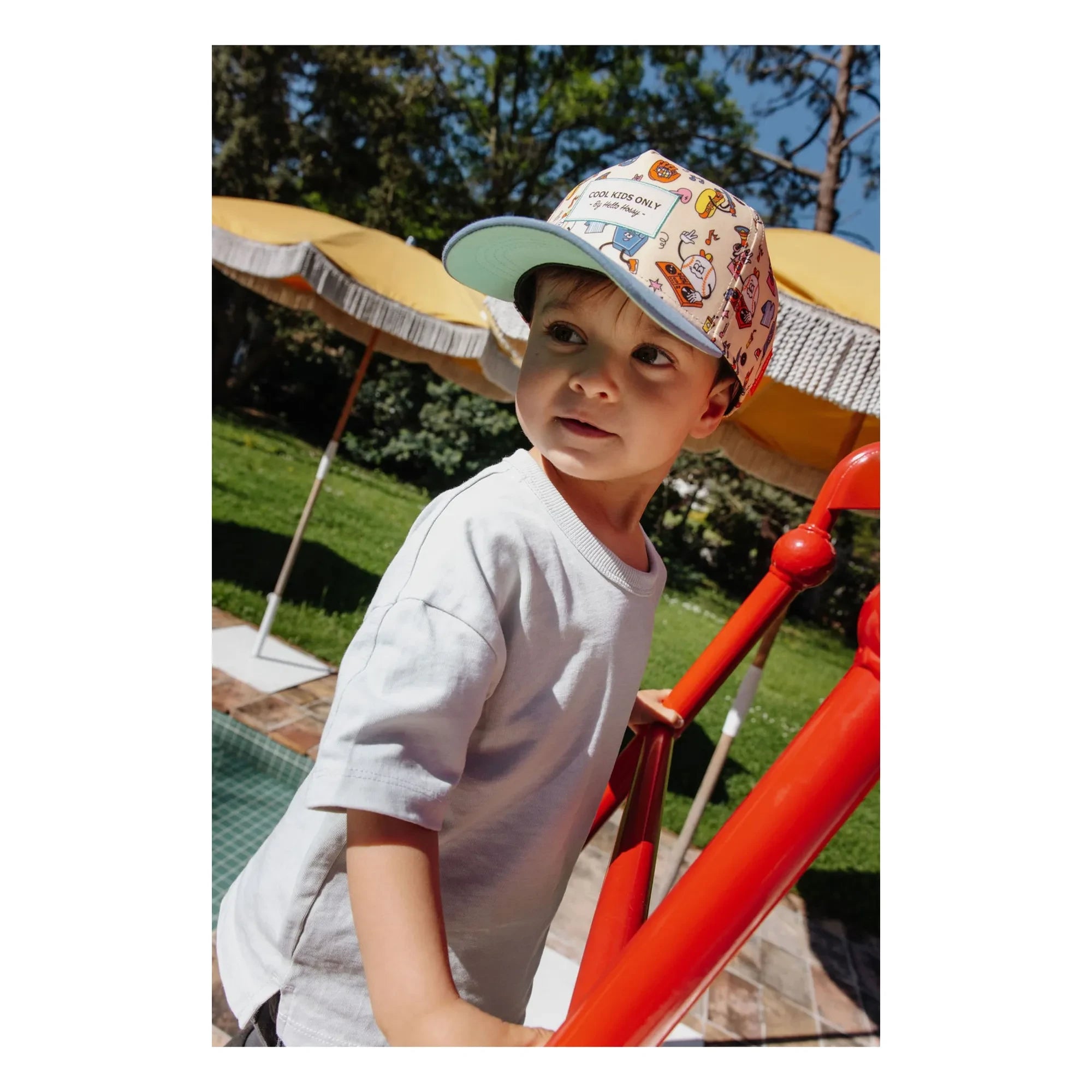 Hello Hossy - Baseball Cap with Curved Visor Made from Recycled Fibers | Blue