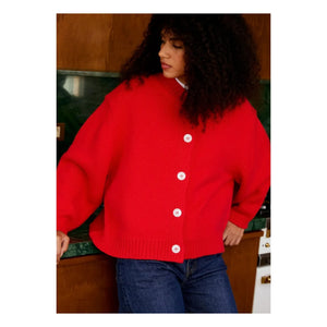Surprise Paris - Emma Merino Wool and Cashmere Cardigan | Red