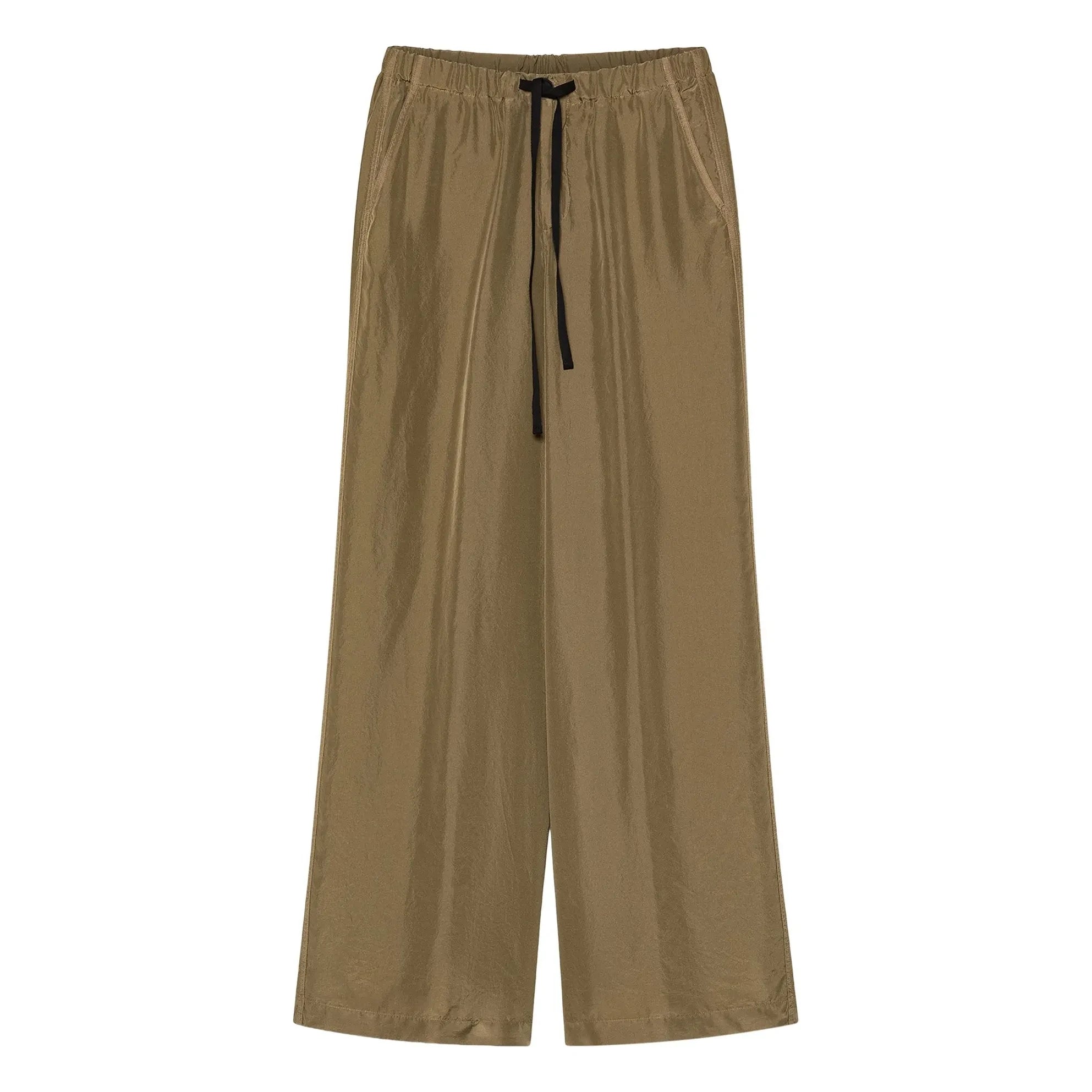 Pomandère - Silk Pants | Dark Taupe Brown