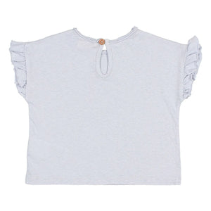 Búho - Baby Linen Ruffled T-Shirt | Light Blue