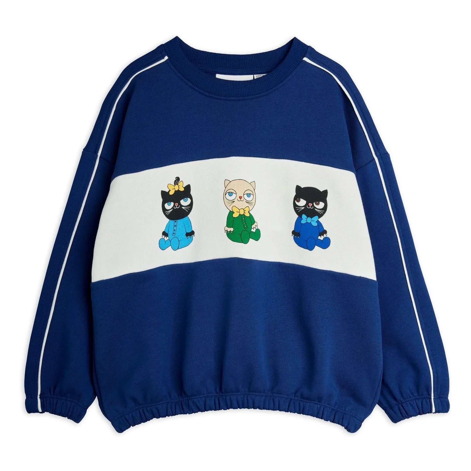 Mini Rodini - Organic Cotton Sweat Animals | Dark Blue