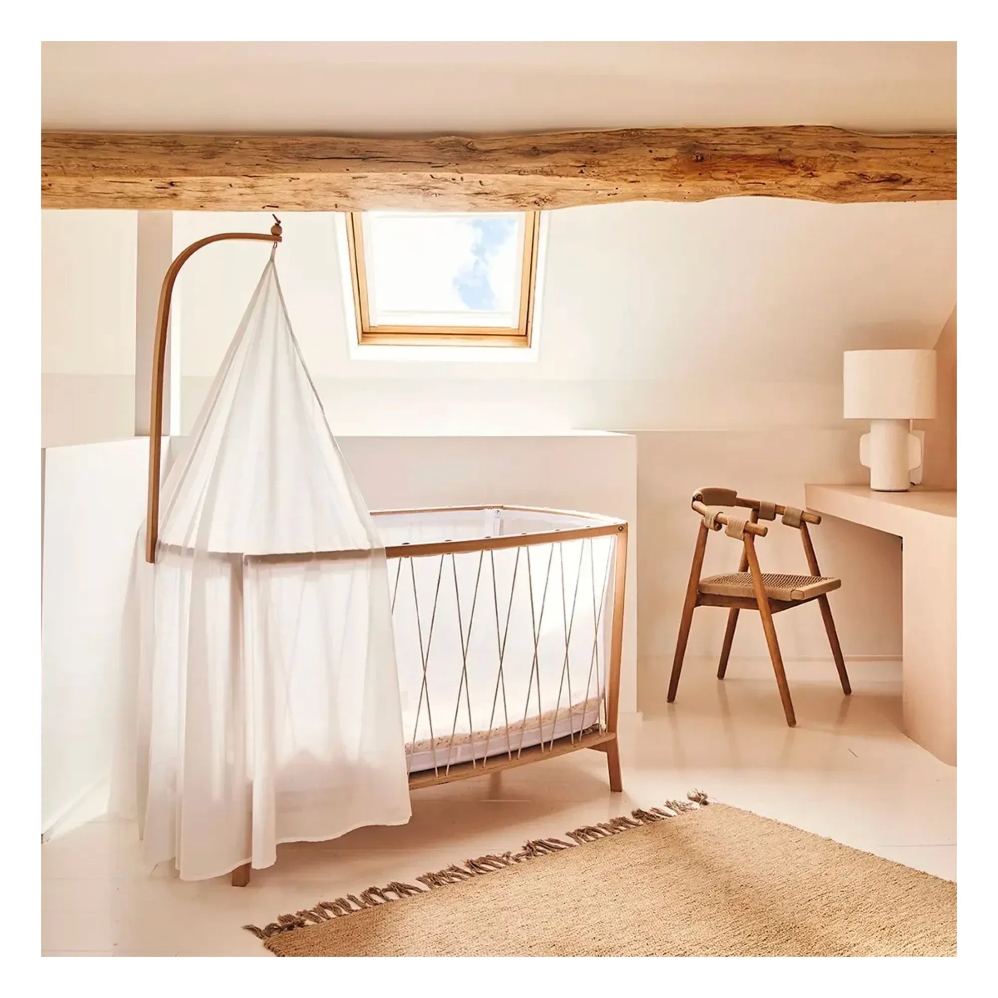 Charlie Crane - Kimi Bed Cover for Crib | White