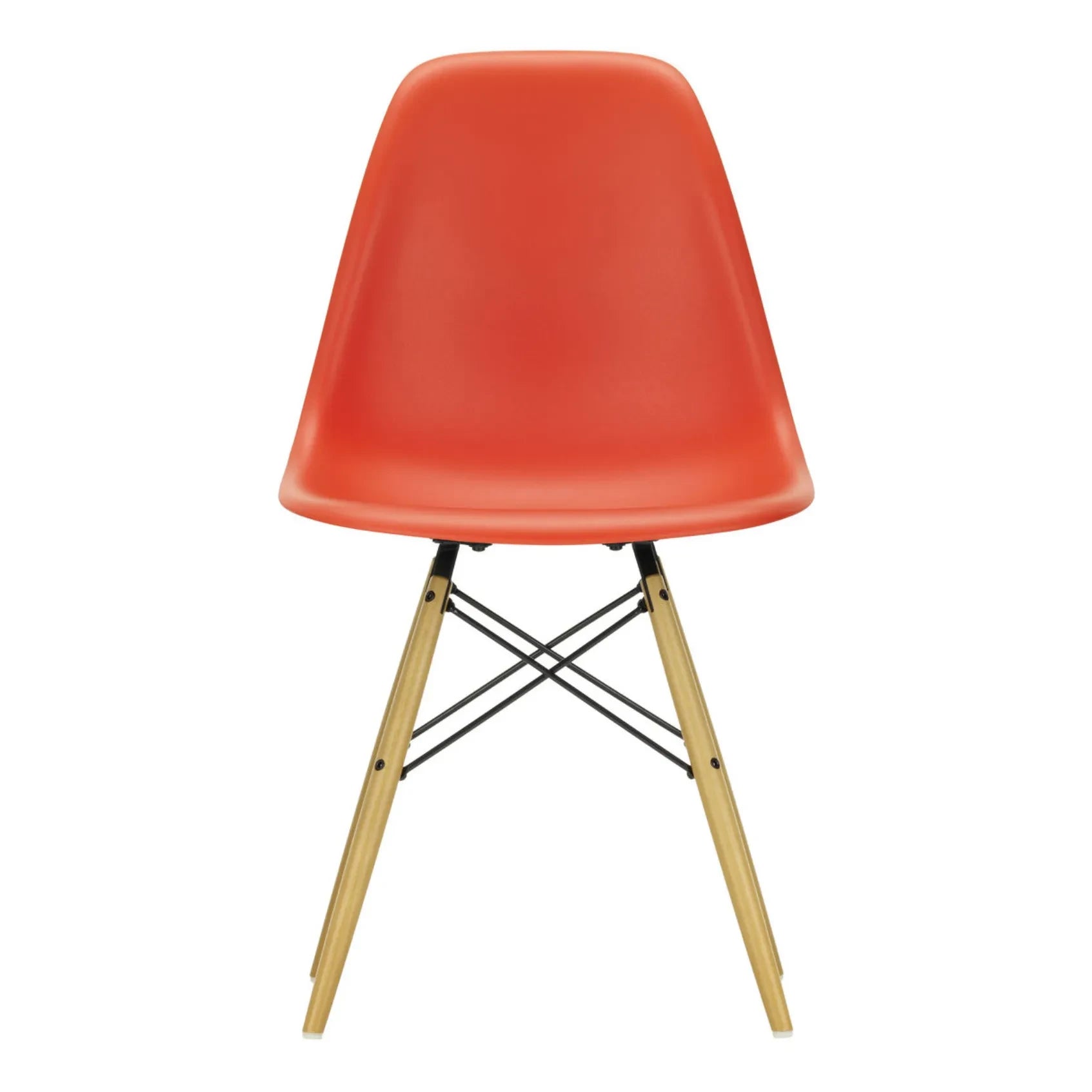 Vitra - DSW plastik sandalye - akçaağaç kaide - Charles & Ray Eames | Haşhaş kırmızısı