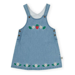 Goldie + Ace - Strawberry Denim Apron Dress | Blue
