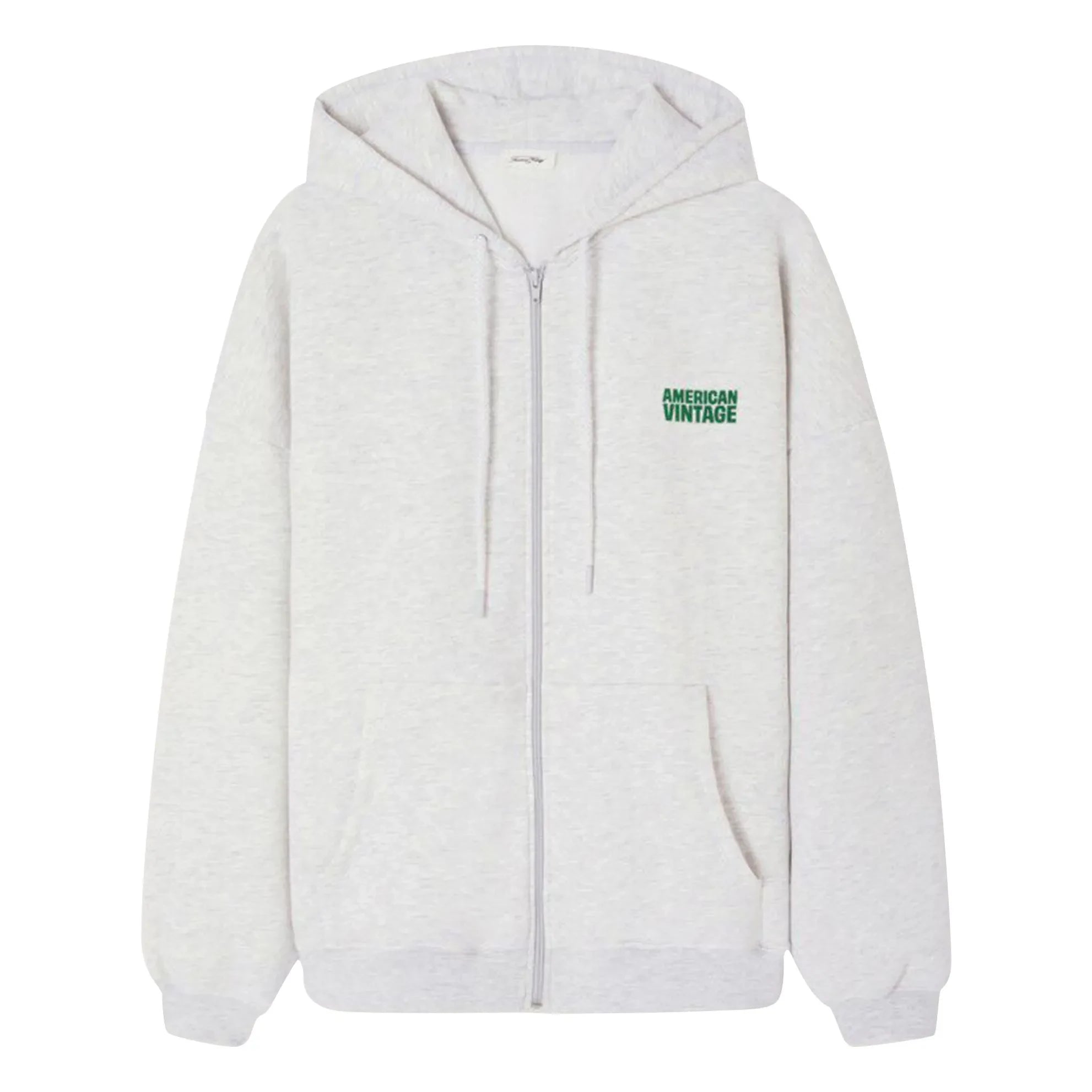 American Vintage - Baptown Zip-up Sweatshirt | Charcoal Melange