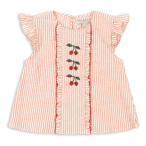 Konges Sløjd - Ellie Striped Organic Cotton Top | Red