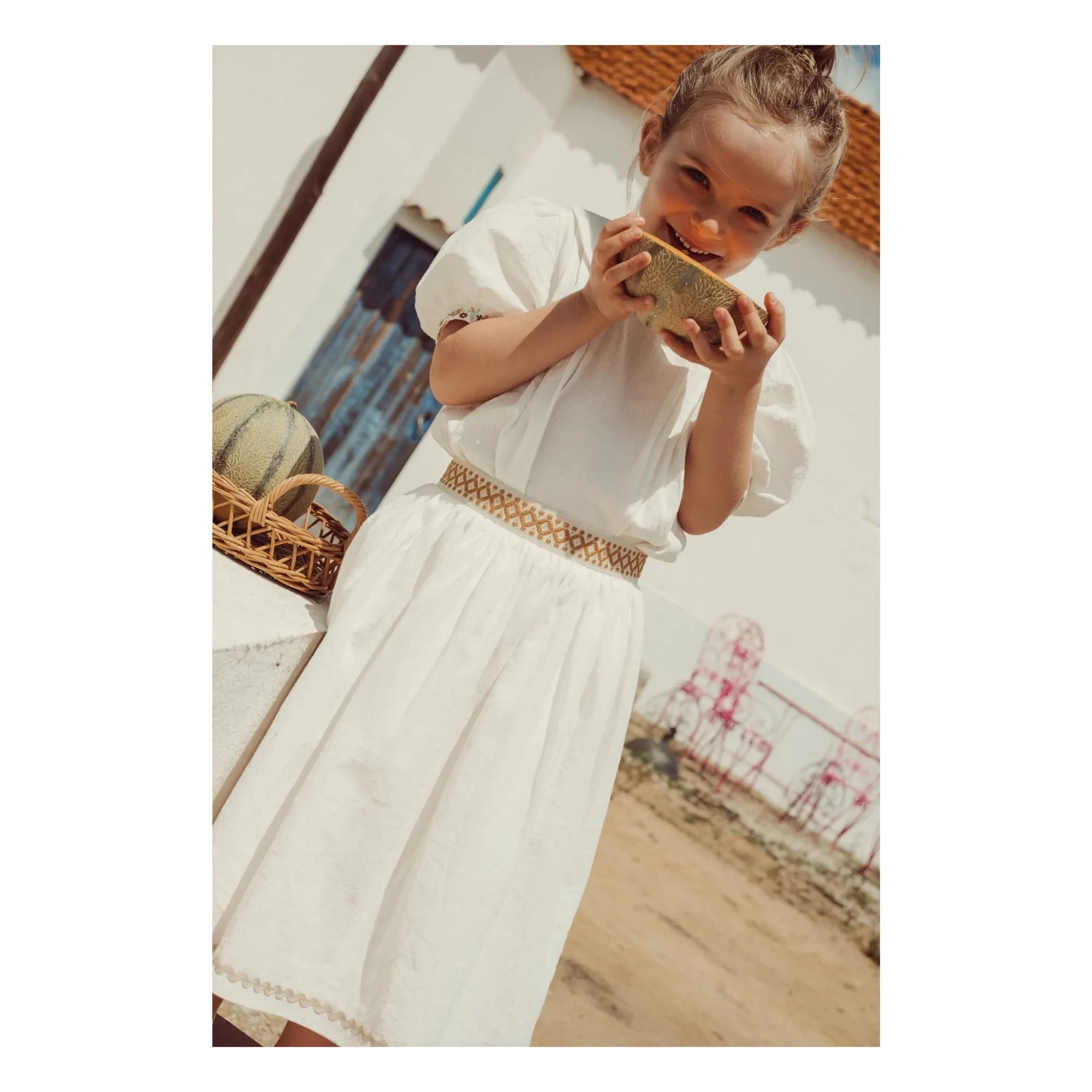 THE LiTTLE POETS - Bordalo Belted Skirt | Mustard