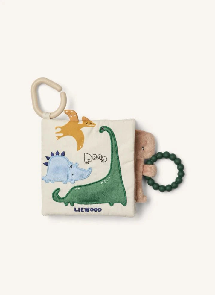 Liewood - Fey Fabric Activity Book | Dino Roar/Sky Blue