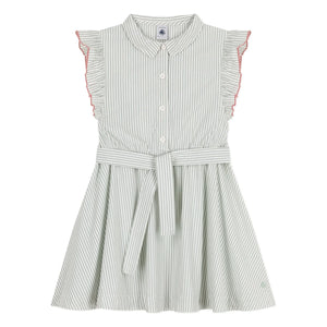 Petit Bateau - Blotilde Organic Cotton Poplin Dress | White