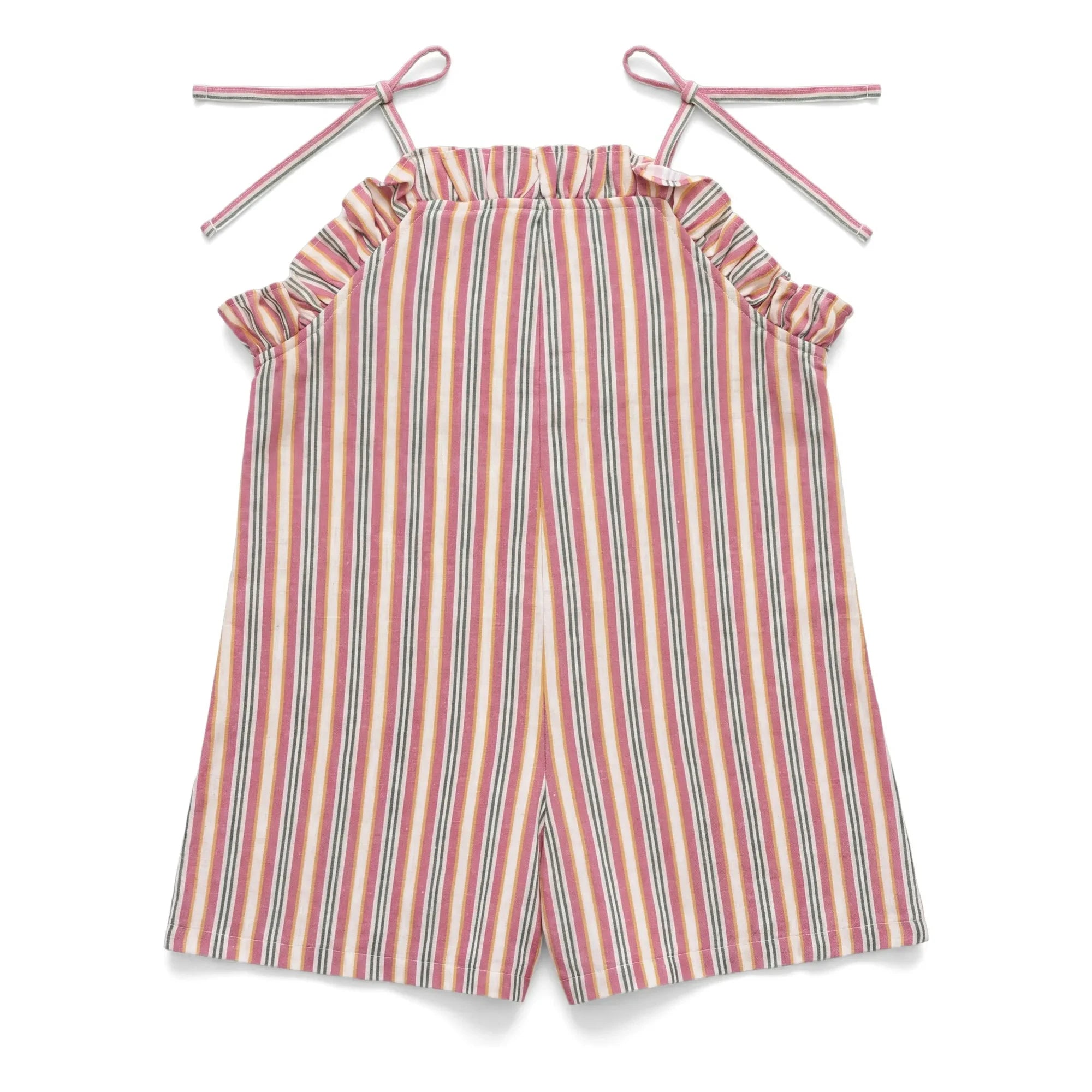 Babe & Tess - Jane Linen Jumpsuit with Ruffle | Ecru
