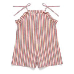 Babe & Tess - Jane Linen Jumpsuit with Ruffle | Ecru