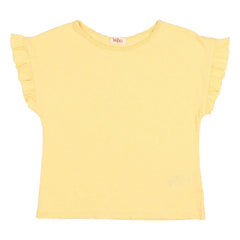Búho - Linen Ruffled T-Shirt | Yellow