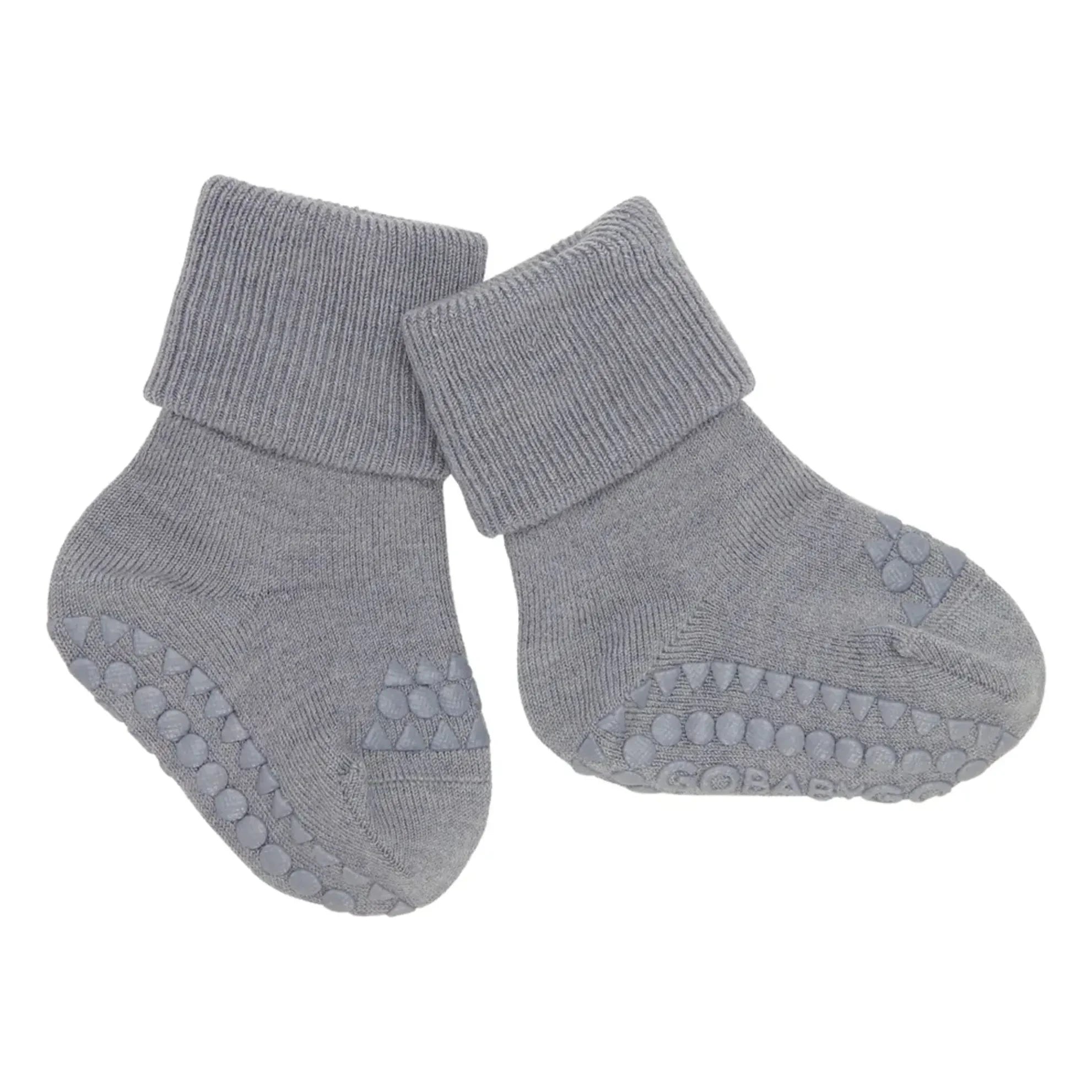 GOBABYGO - Wool Merino No-Show Socks | Gray