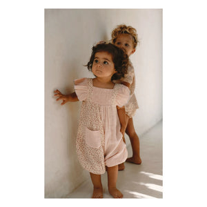 Lilinoa - Maryse Cotton Gauze Patchwork Jumpsuit | Pink
