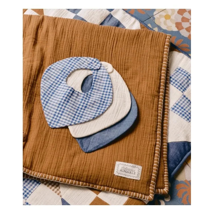 Editions Aimable - Bandana Brigitte - 2-piece Set | Blue Vichy Cotton