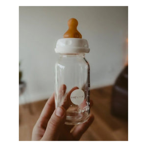 Hevea - Glass Baby Bottle 240 ml - 2-piece Set