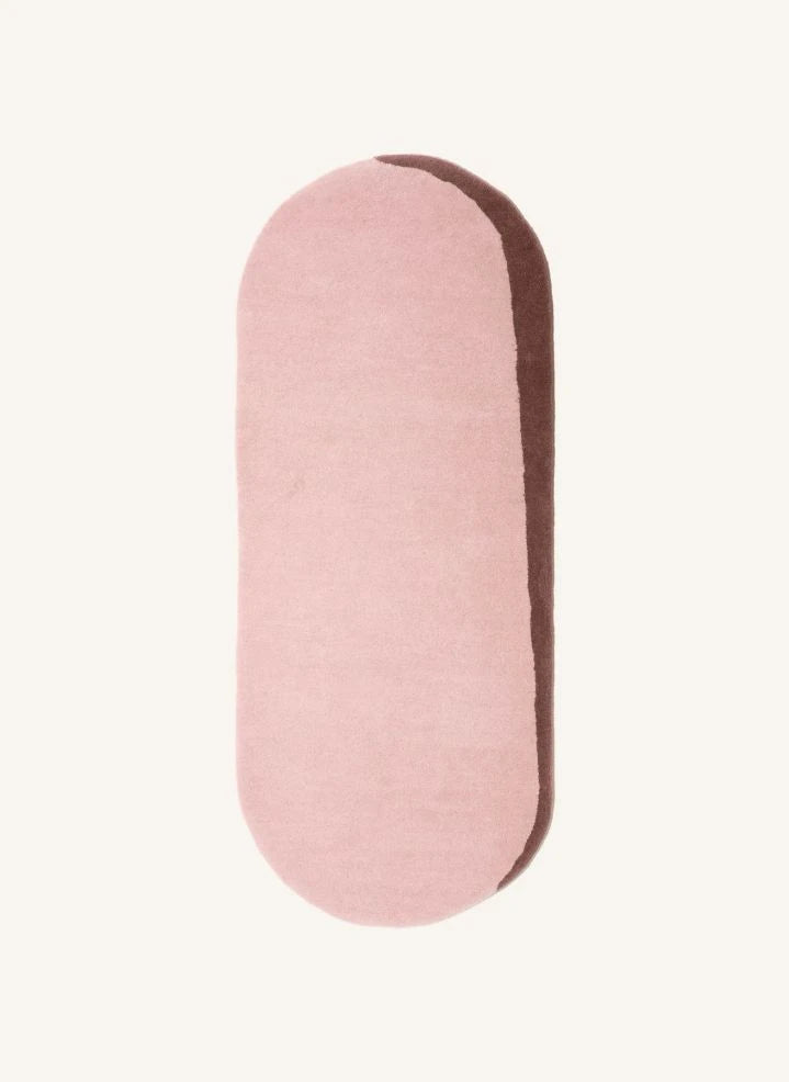 Suite 702 - Eclipse Oval Wool Rug | Pale Pink