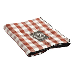 Maison de Vacances - Bourdon Black Mesh Vichy Check Tablecloth | Vichy Clay