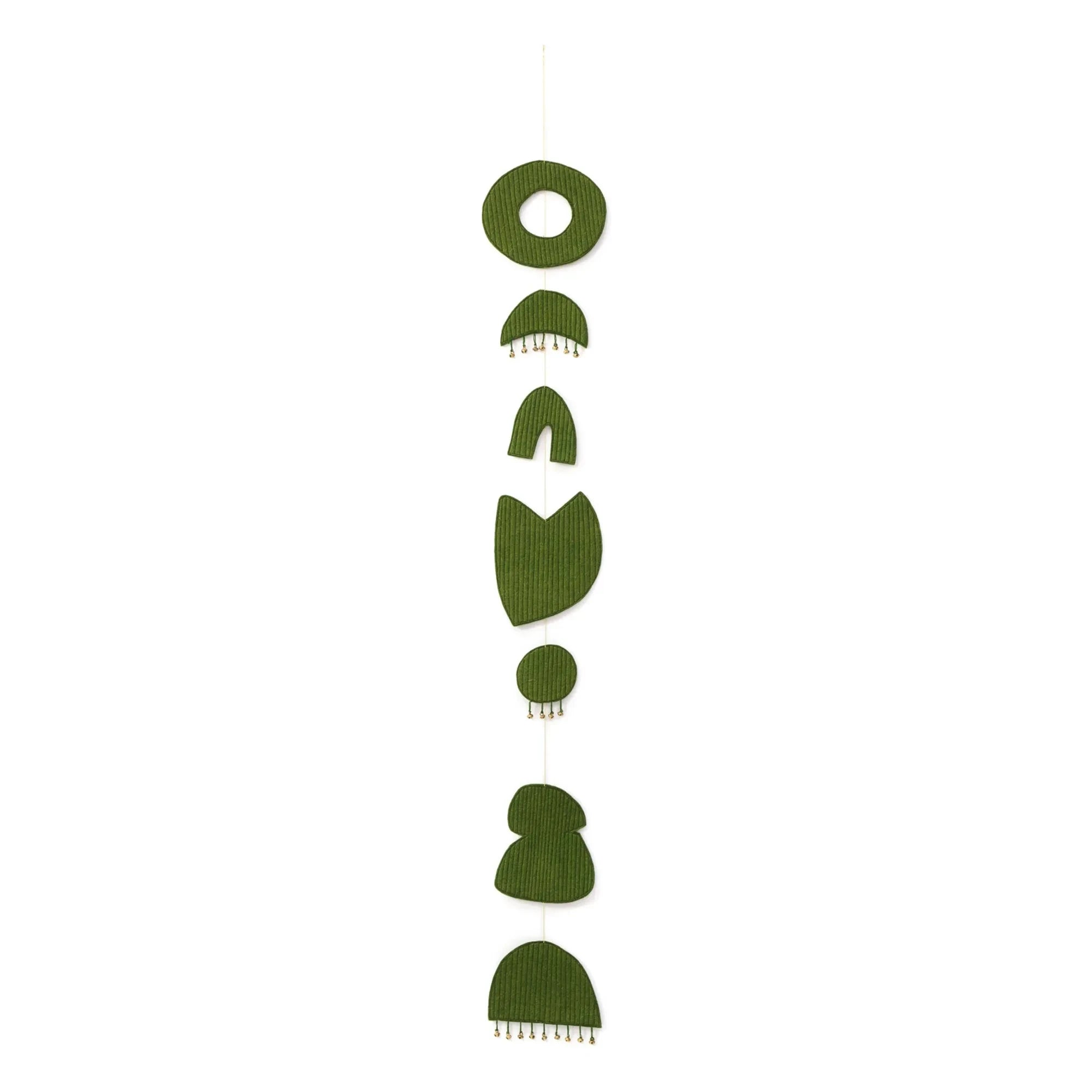 Muskhane - Quilted felt mobile | Dark green