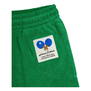 Mini Rodini - Organic Cotton Towel Ping Pong Shorts | Green