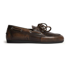 Posa - Leather Boat Shoes | Brown