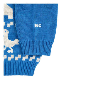Bobo Choses - Farmhouse Knit Organic Cotton Sweater | Blue