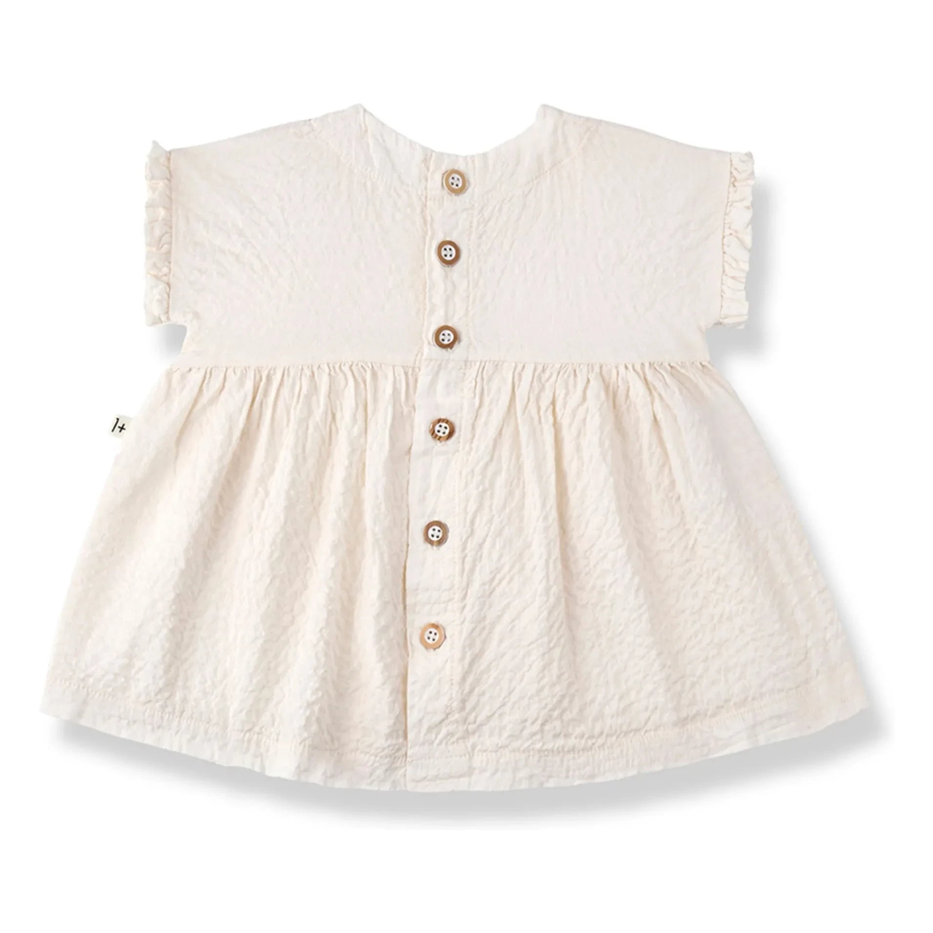 1+ in the Family - Troya Seersucker Dress | Ecru
