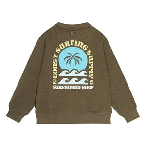 Tumble N'Dry - High Tide organik pamuklu sweatshirt | Haki kahverengi