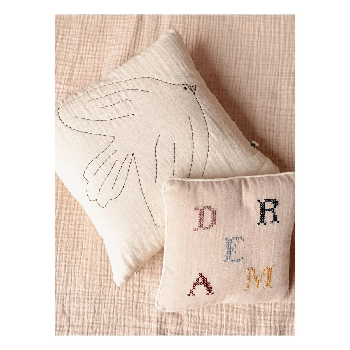 Editions Aimable - Dream Clovis cushion | Powder Gauze