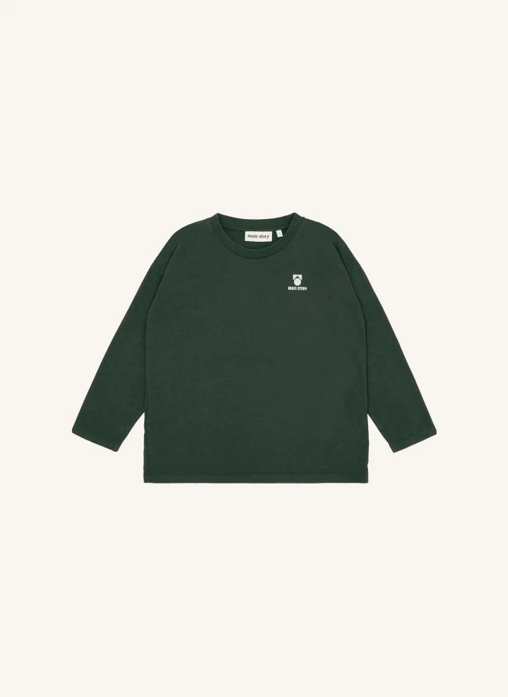 Main Story - Organic Cotton Jersey Logo T-shirt | Dark Grey