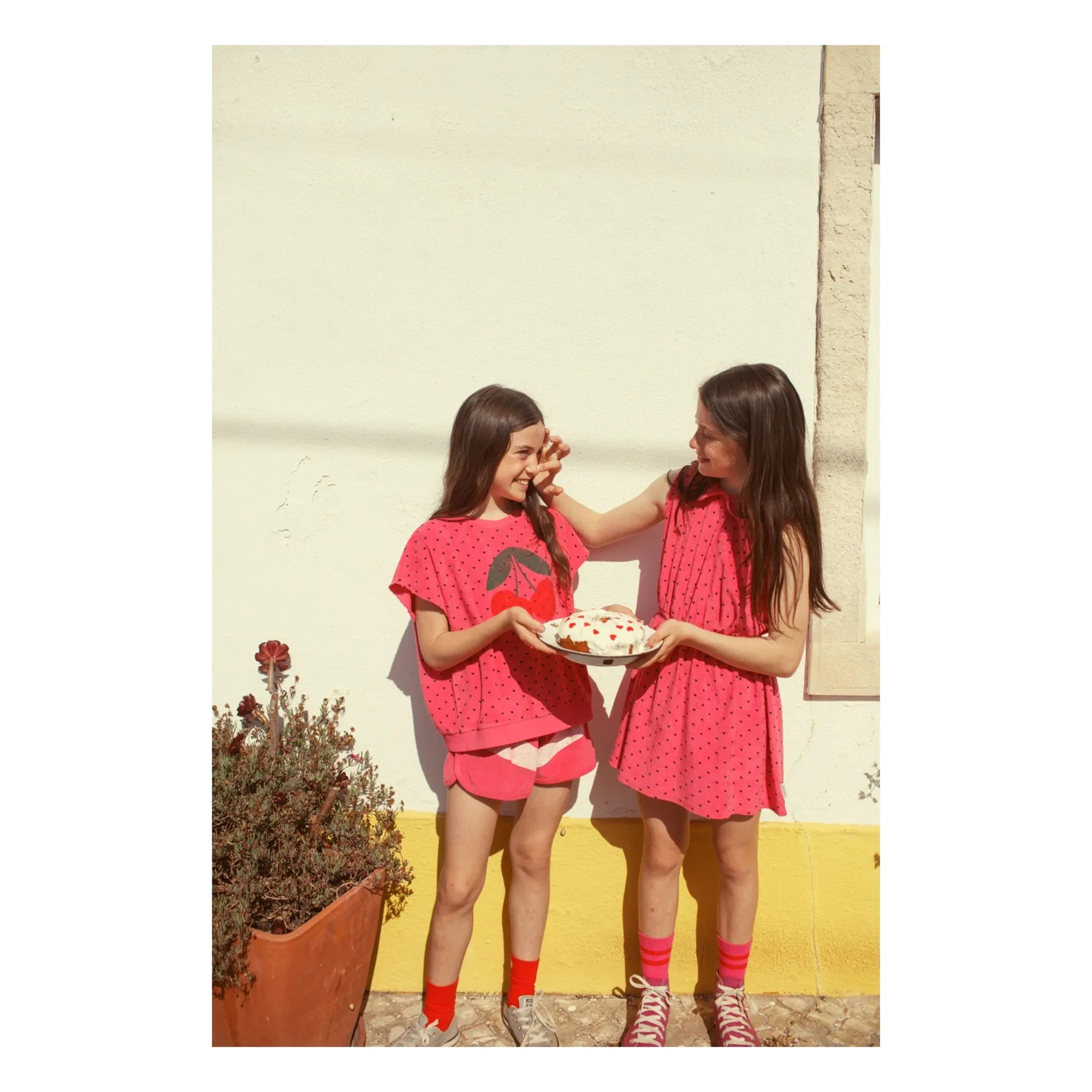 Piupiuchick - Organic Cotton Heart Dress Towel | Fuchsia