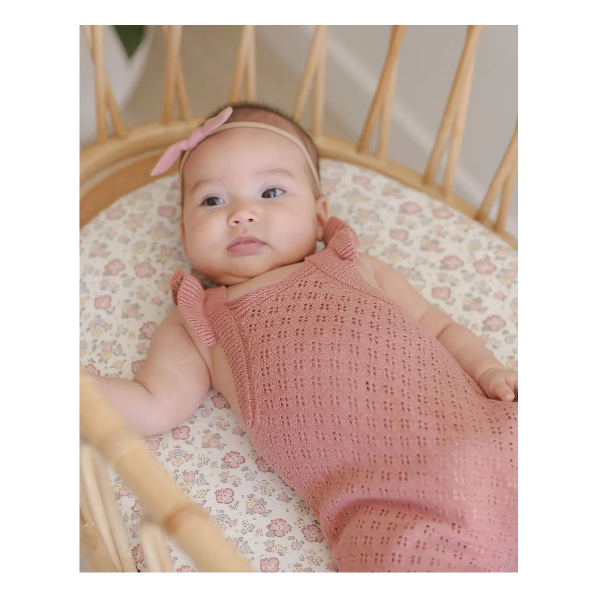 Quincy Mae - Knitted Romper | Dusty Pink