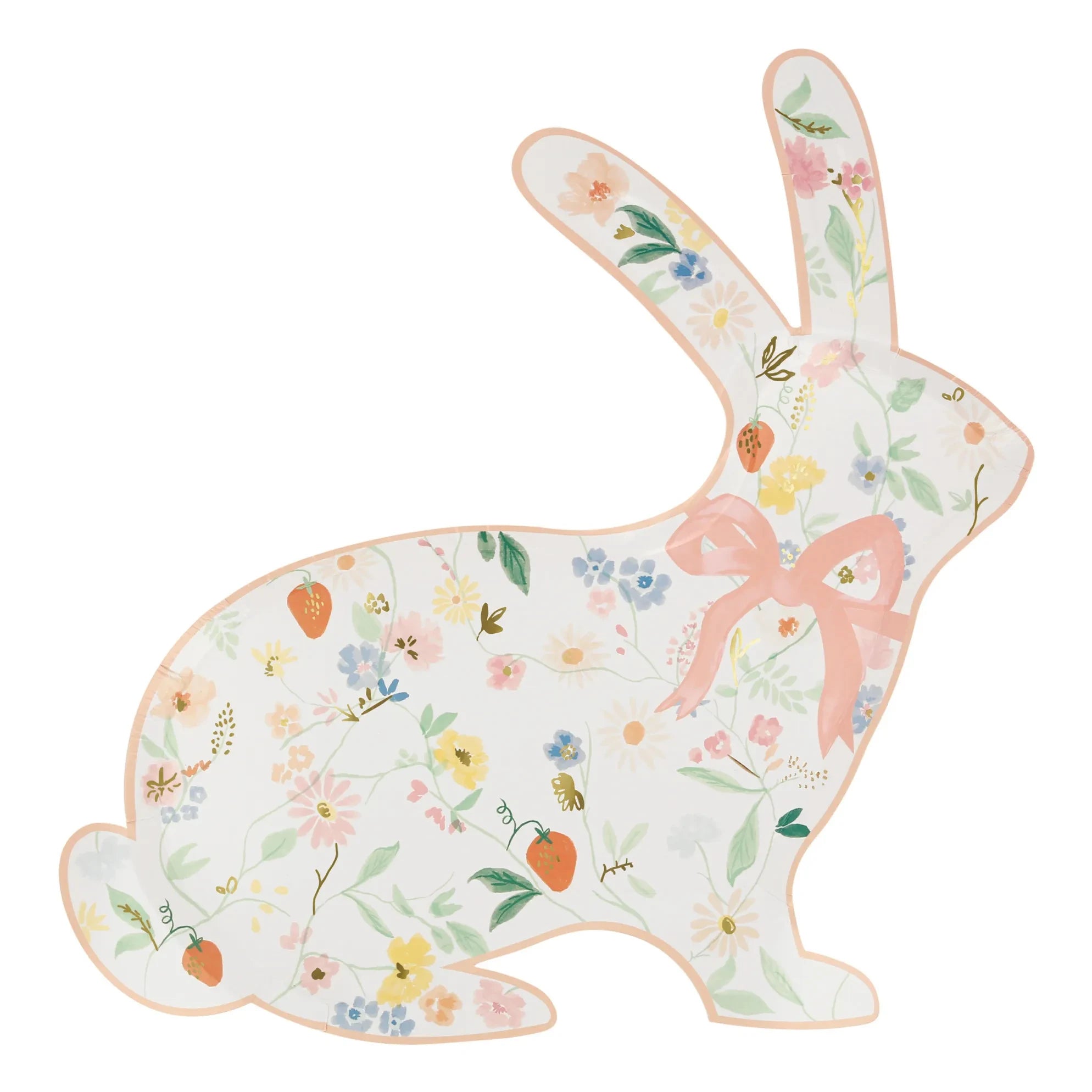 Meri Meri - Spring Floral Bunny Plates - 8-Pack | Pastel