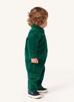 Petit Bateau - Pompist Ribbed Organic Cotton Romper | Green