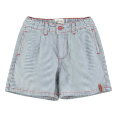 Piupiuchick - Striped Denim Shorts | Blue