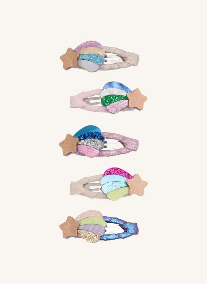 Mimi & Lula - 5 Yıldız Klips Seti | Soluk Pembe