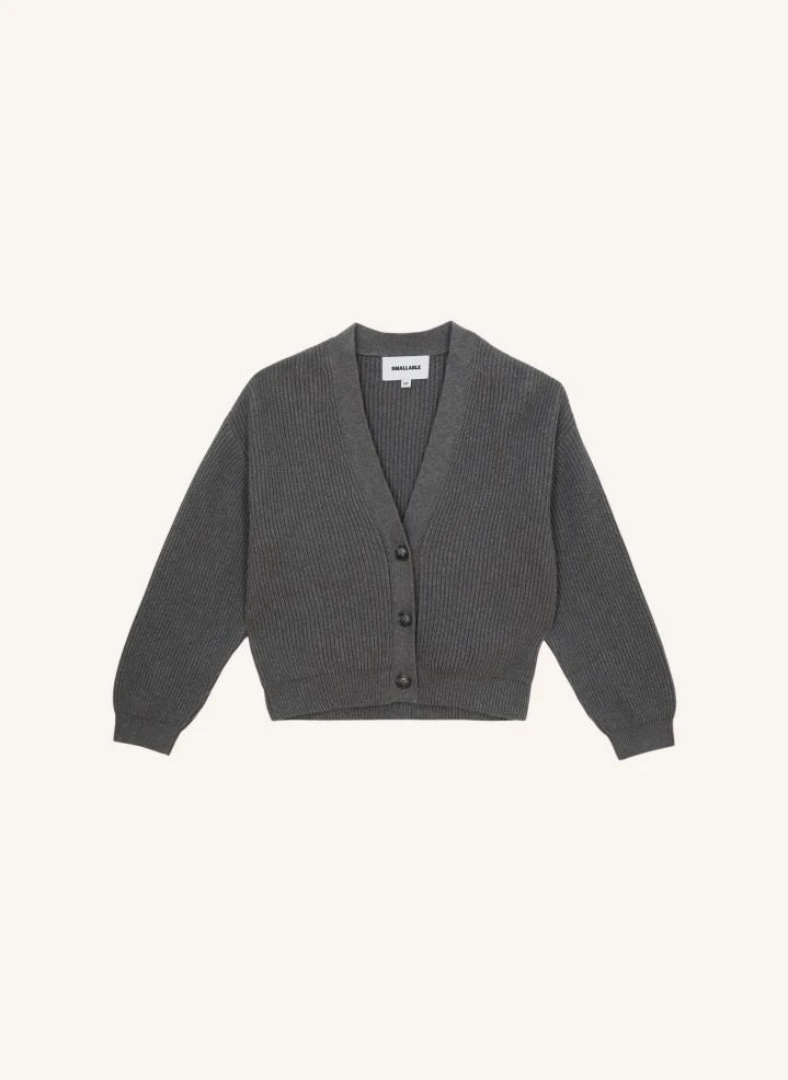 Smallable Kid - Abbey Organic Cotton Cardigan | Grey Mélange