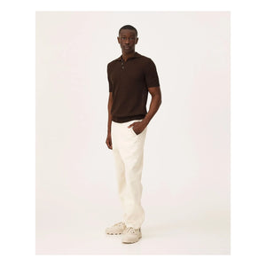 Noyoco - Haring Organic Cotton Polo T-Shirt | Dark Brown