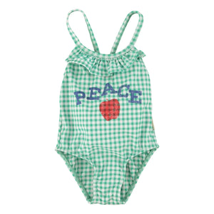 Piupiuchick - Peace Fibers Recycled Checkered Swimsuit | Green