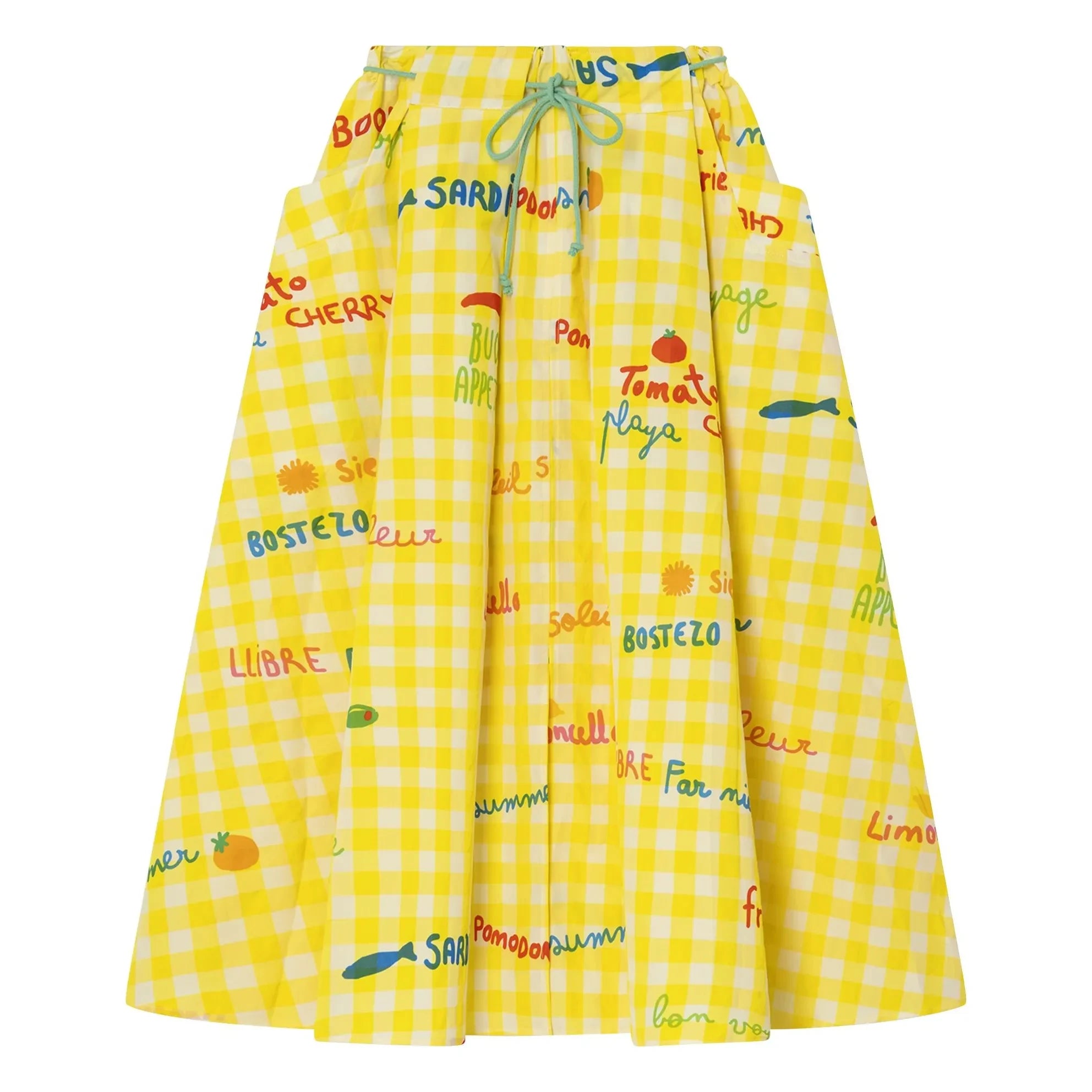 Dr Bloom - Jaleo Checkered Skirt | Yellow