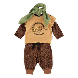 Piupiuchick - Leopard Organic Cotton Towel Fabric | Brown