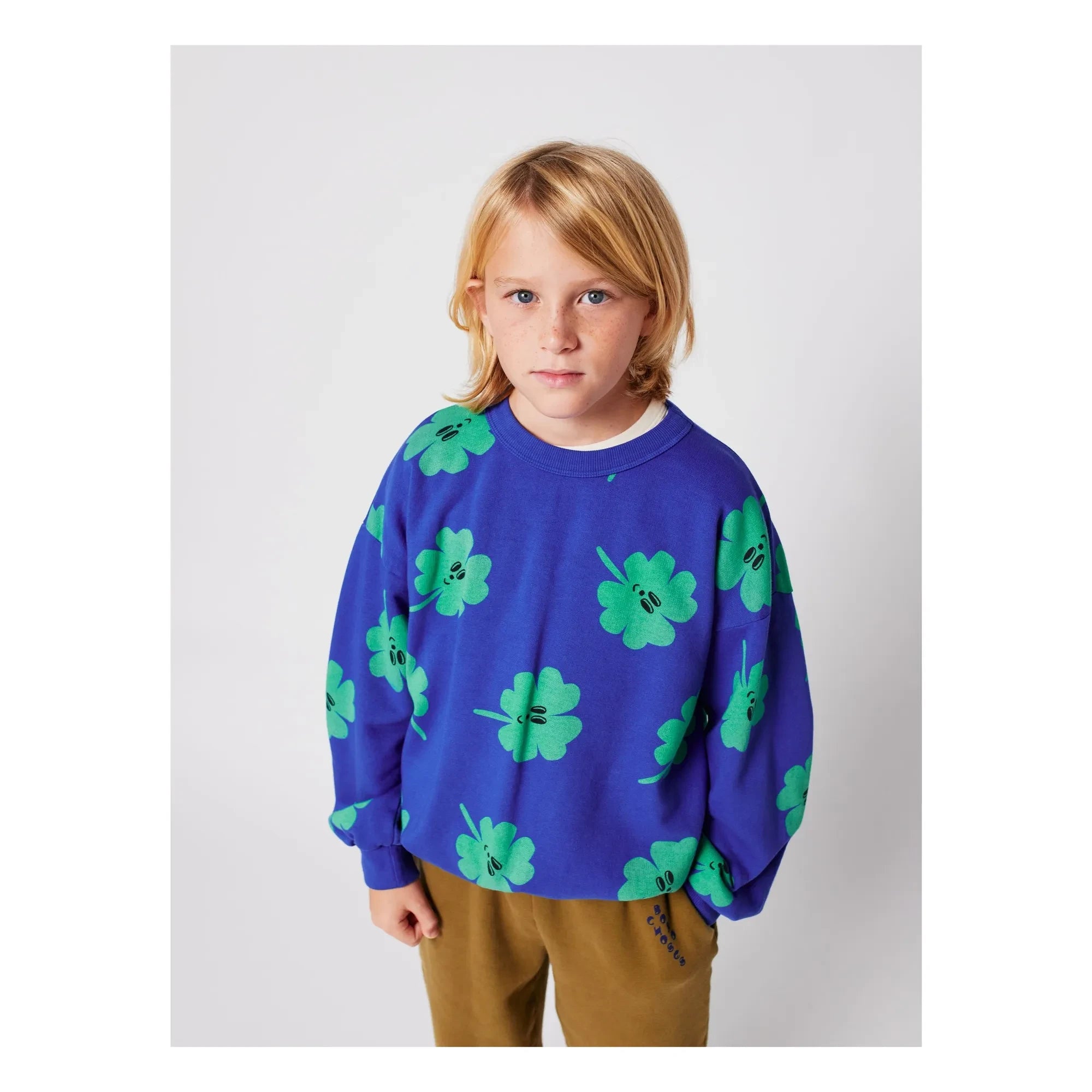 Bobo Choses - Organic Cotton Clover Sweatshirt | Blue