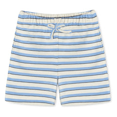 Fliink - Alvin Striped Organic Cotton Shorts | Light Blue