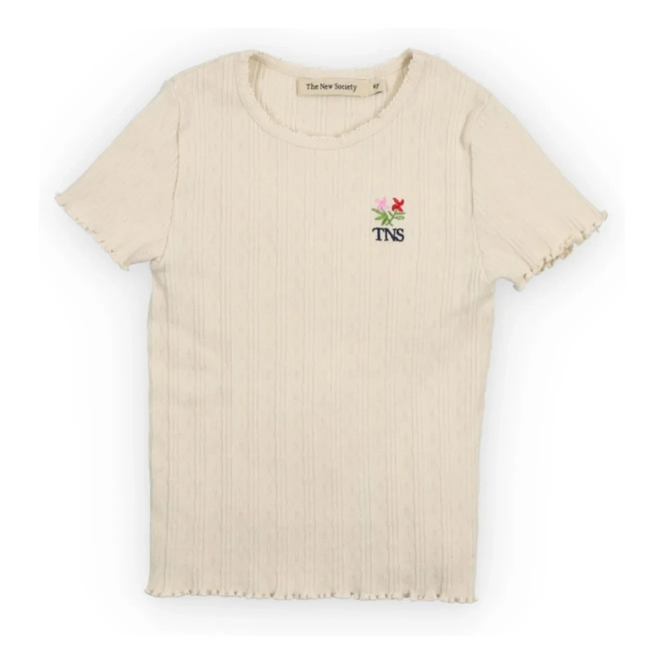 the new society - Romero Organic Cotton Ribbed T-Shirt | Ecru