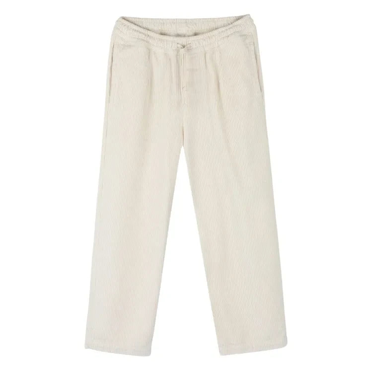 Jenest - Organic Cotton Corduroy Relaxed Pants | White